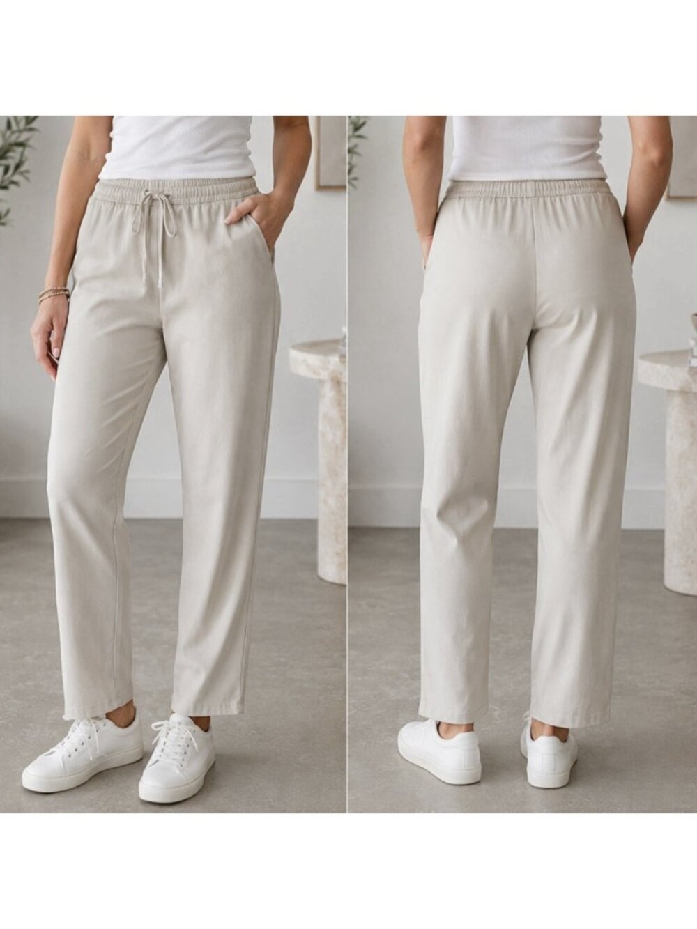 Nike Dri-FIT Women's Golf Pants Large Khaki Flex UV Victory 32x29 BV0174-104
